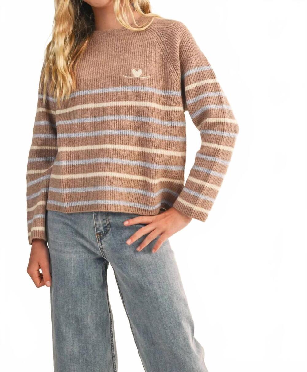 NEW HEART AND ARROW girls warm hugs sweater in mocha